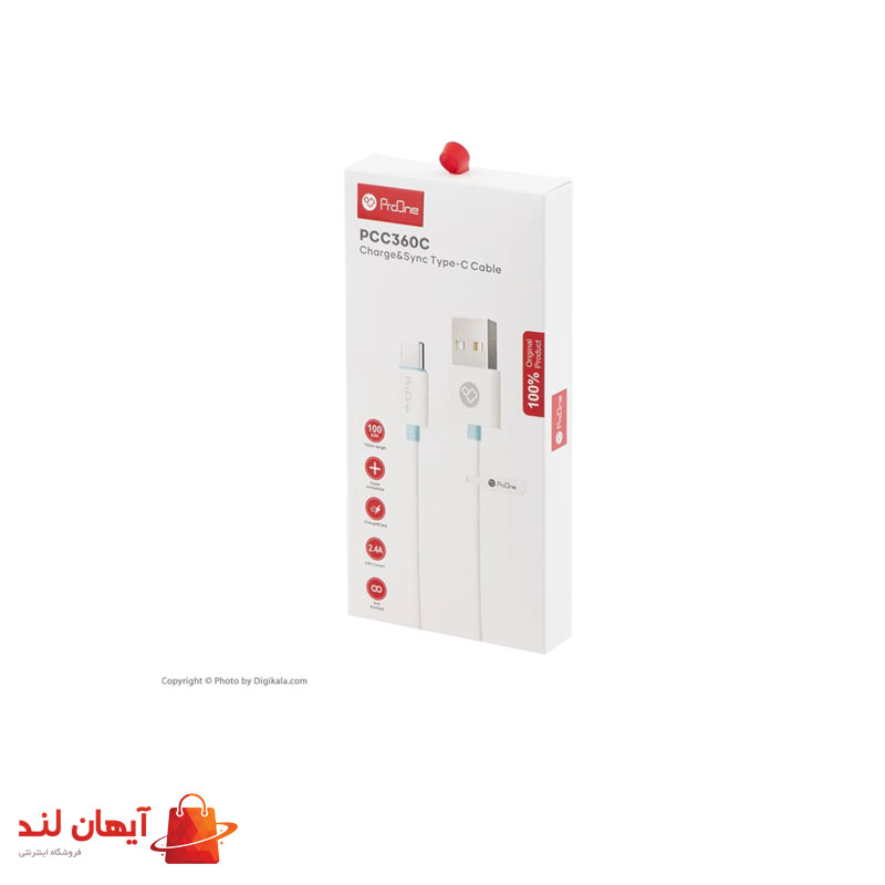 کابل تایپ سی (Type-C) طول 1 متر پرووان (ProOne) مدل PCC360C