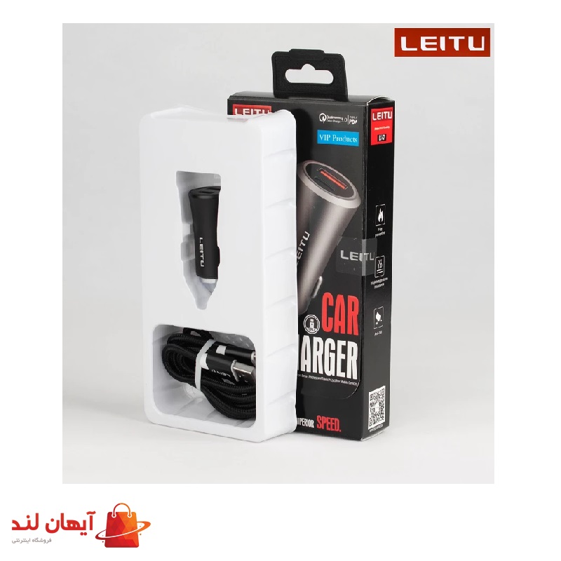 شارژر فندکی لیتو مدل LC-C7 به همراه کابل تبدیل USB-C