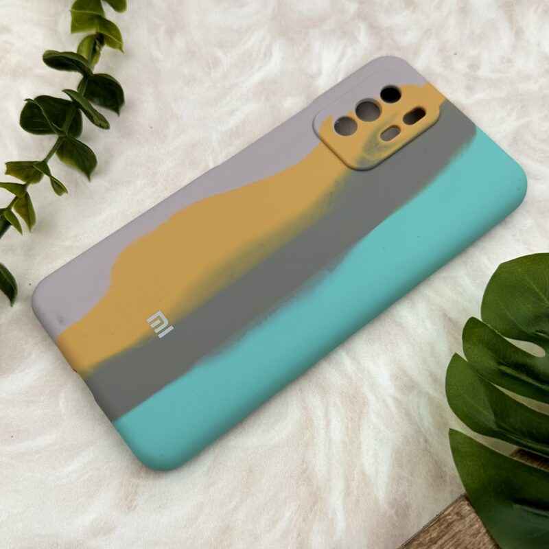 قاب سیلیکونی شیائومی Poco X3 GT / Redmi Note 10 Pro 5G طرح آبرنگی رنگین کمانی داخل مخمل